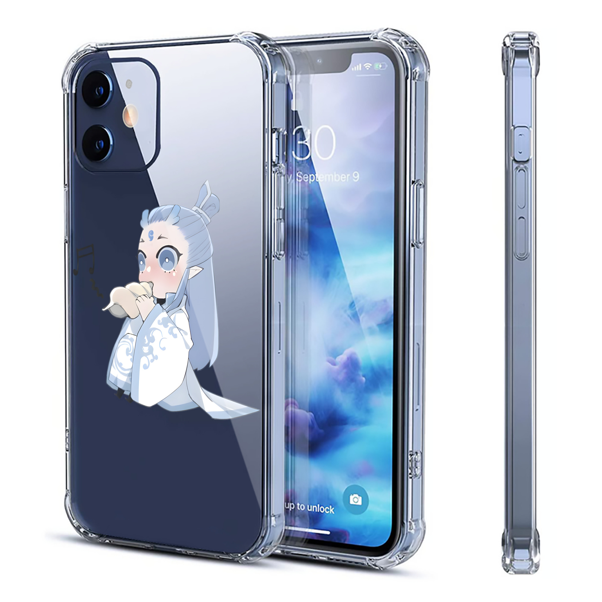 （画像用） Ne Zha 2 ナタ 魔童の大暴れ 【iPhone 12シリーズ対応】透明スマホケース（クリアソフトケース）